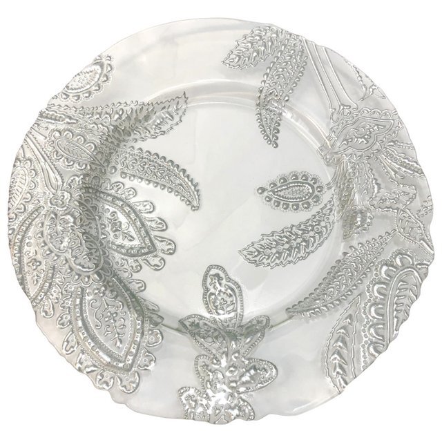 Arjean Silver/Glass Charger